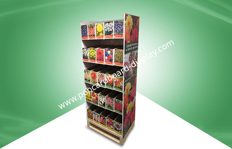 Home Five Shelf Pos Cardboard Displays , Recyclable Floor Standing Display Units