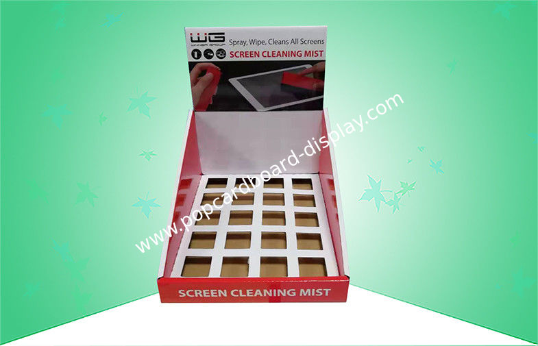 SGS Approval Cardboard Counter Displays Box Selling Screen Cleaner With Insertor