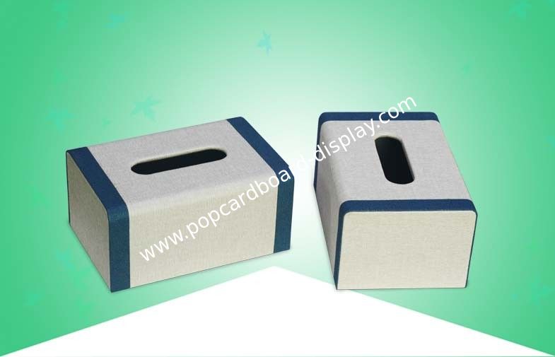 Tissue Gift Custom Packaging Box Thick Wooden Board With Flocking / Cloth