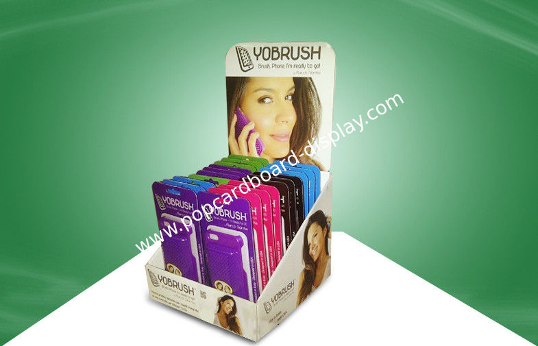 Custom Mobile Case Cardboard Countertop Display With 4 Colors Environmental Offset Printing