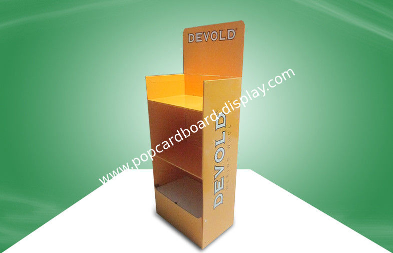 Custom Yellow  POS Cardboard Displays With PMS Offset Printing For Socks &amp; Underwear Products