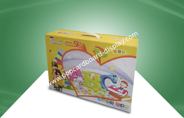 Stationery Custom Printed Corrugated Boxes With Plastic Hondle