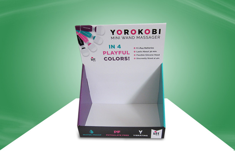 Foldable Cardboard Rack Recyclable Cardboard Countertop Display Rack Foldable UV coating