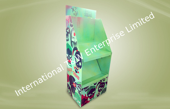 Good price Green custom product Cardboard Display Stands , corrugated floor display Glossy Finish online