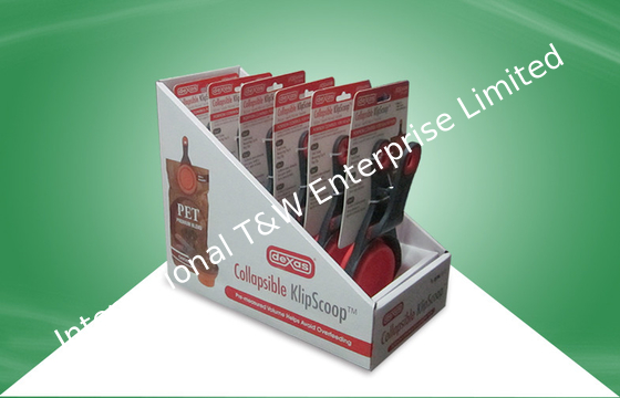 6 Slot Cardboard Counter Display Trays , Corrugated Cardboard Trays For Pet Scoop