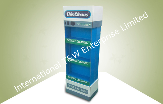 Good price Double Face Show Three Shelf POS Cardboard Displays Sell Cleaning Products online