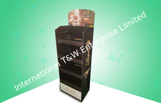Good price Chocolate Strong Corrugated Display Stand , Shop Retail Display Racks Easy Folding online