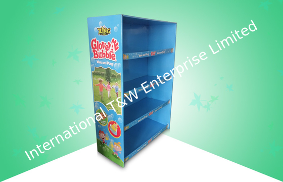 Good price OEM/ODM 4 Shelf Cardboard Floor Display Stands Strong Double Wall Paper Board online