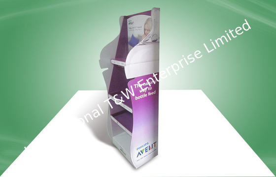 Good price Eco - friendly Point of Sale Cardboard Display Stands Four - shelf for Philips Baby Products online