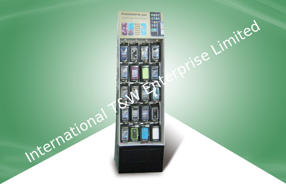 Good price Shop Cardboard Product Floor Display Stands With Hook For Ipone / Ipad online