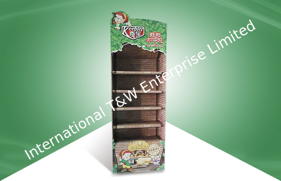 Good price Five Shelf Pos Cardboard Displays , Logo Cardboard Shop Display For Snacks online