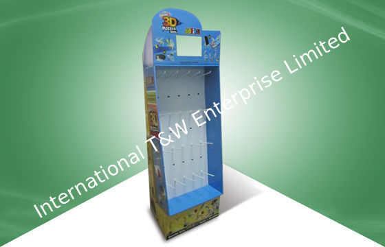 Good price Free Standing Uv Or Pp Laminated Hook Display Rack Fixed With Tv Screen online