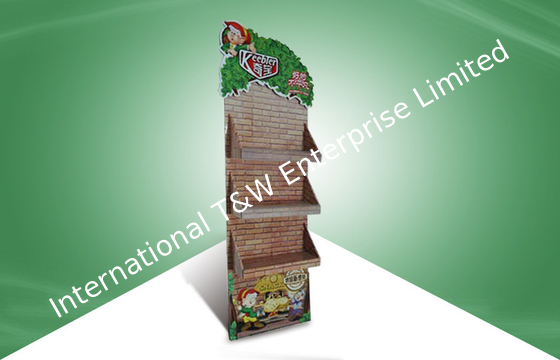 Good price Floor Standing corrugated cardboard display Stand Shop Snacks Storage online
