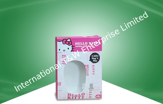Full Color Paper Packaging Boxes Carton Box With  Window For Hello Kitty Mouse