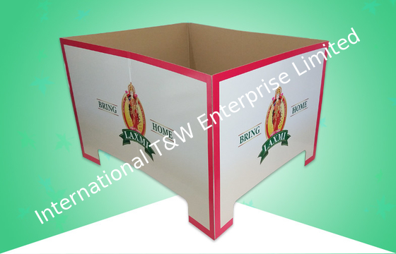 Wal - Mart Full Size Cardboard Pallet Display Skirt , Pallet Retail Display For Foods / Snacks