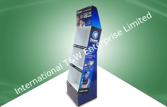Good price Security Products POP Cardboard Display / Cardboard Floor Display With Three Shelf online