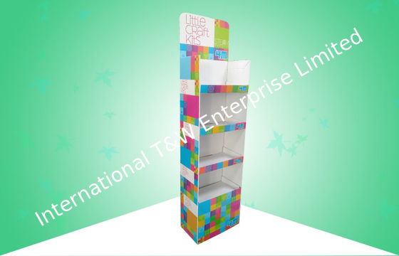 Good price Customized 4 Shelf Cardboard Display Stands Large space For Selling Little Craft Kits online