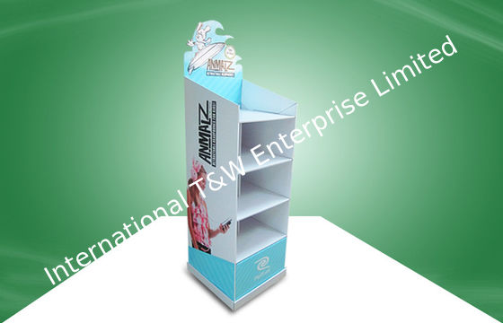 Beautiful Four-shelf POS Cardboard Displays Glossy Lamination for ...