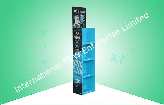 Good price 4 Shelf Heavy Duty Cardboard POS Display Stands Long Lasting With Supporting Bars online