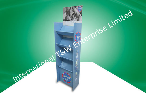 Four Shelf Cardboard Display Racks Floor Display Stand Fixing With ...