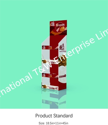 Good price POS Paper Display Stand  4 Shelf Corrugated Display Rack For Sauce Foods online