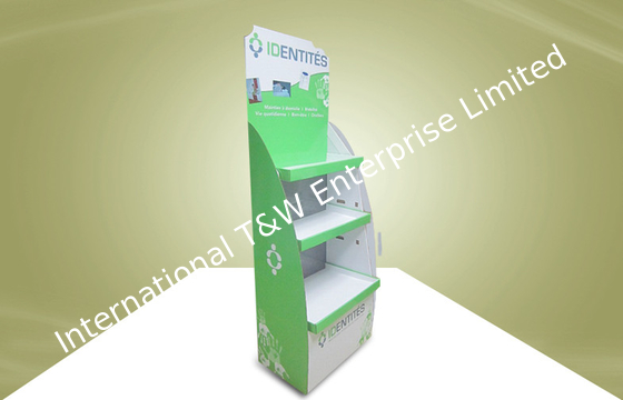Good price Green Cardboard Display Stands Adjustable Shelves For Health Care Products online